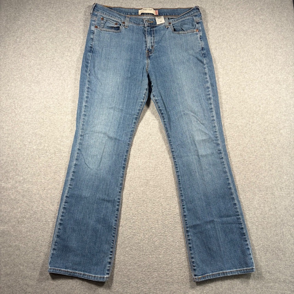Levi 515 Boot Cut Jeans Women 12M Blue Denim Mid Rise Stretch Casual 34x32